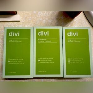 Set of three unopened Divi scalp serum